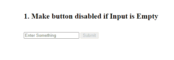 Make button disabled if input is empty in javascript