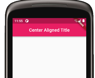 Center align app bar title in flutter using Container widget