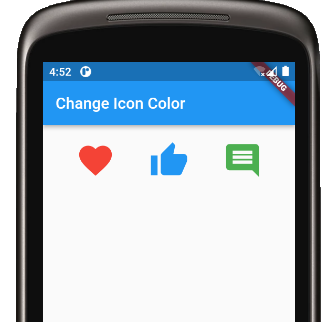 Change icon color in flutter