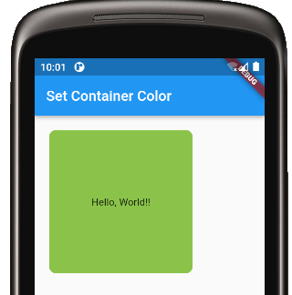 How To Set The Background Color Of A Container Widget In Flutter? -  Programmers Portal