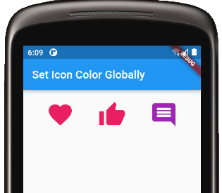 Change icon color globally in Flutter