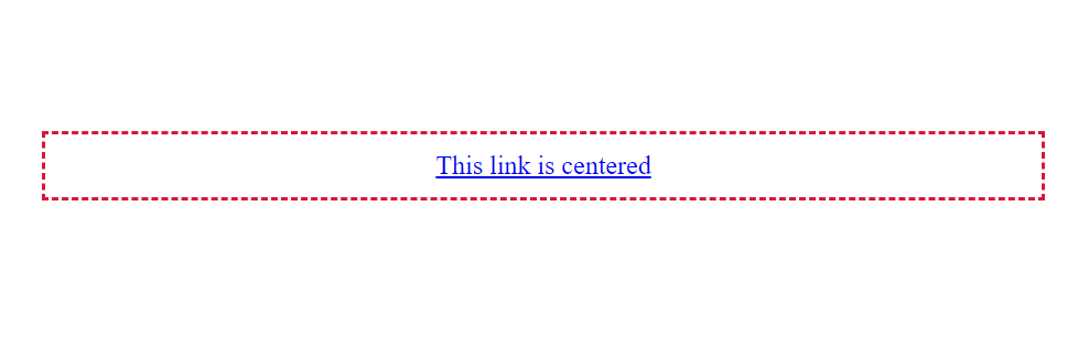 Center links with CSS flexbox