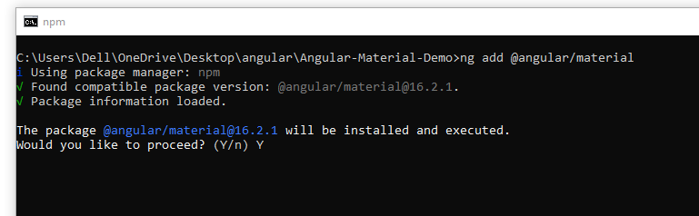 Add Angular Material to an Angular Project